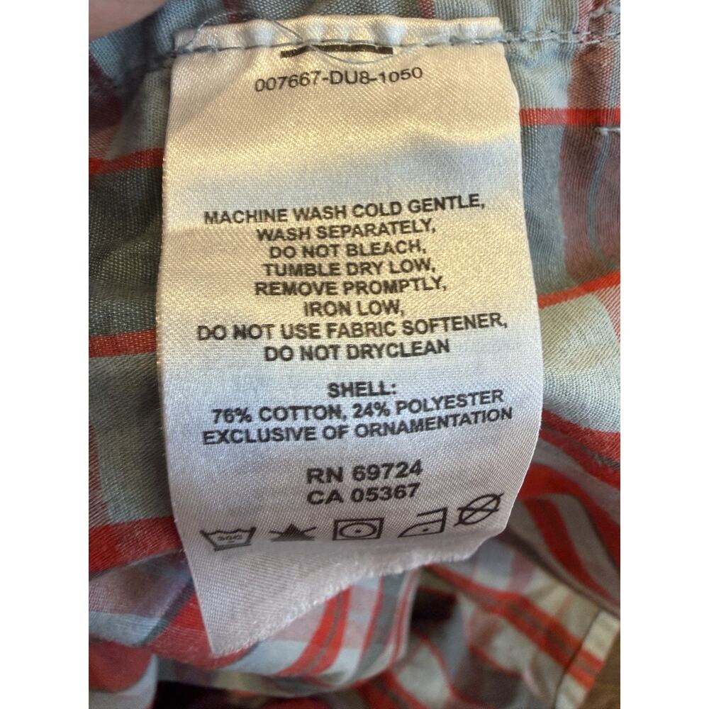 Mountain Hardwear Mens Multicolor Plaid Short Sleeve Button Up Shirt Size L - Picture 6 of 9